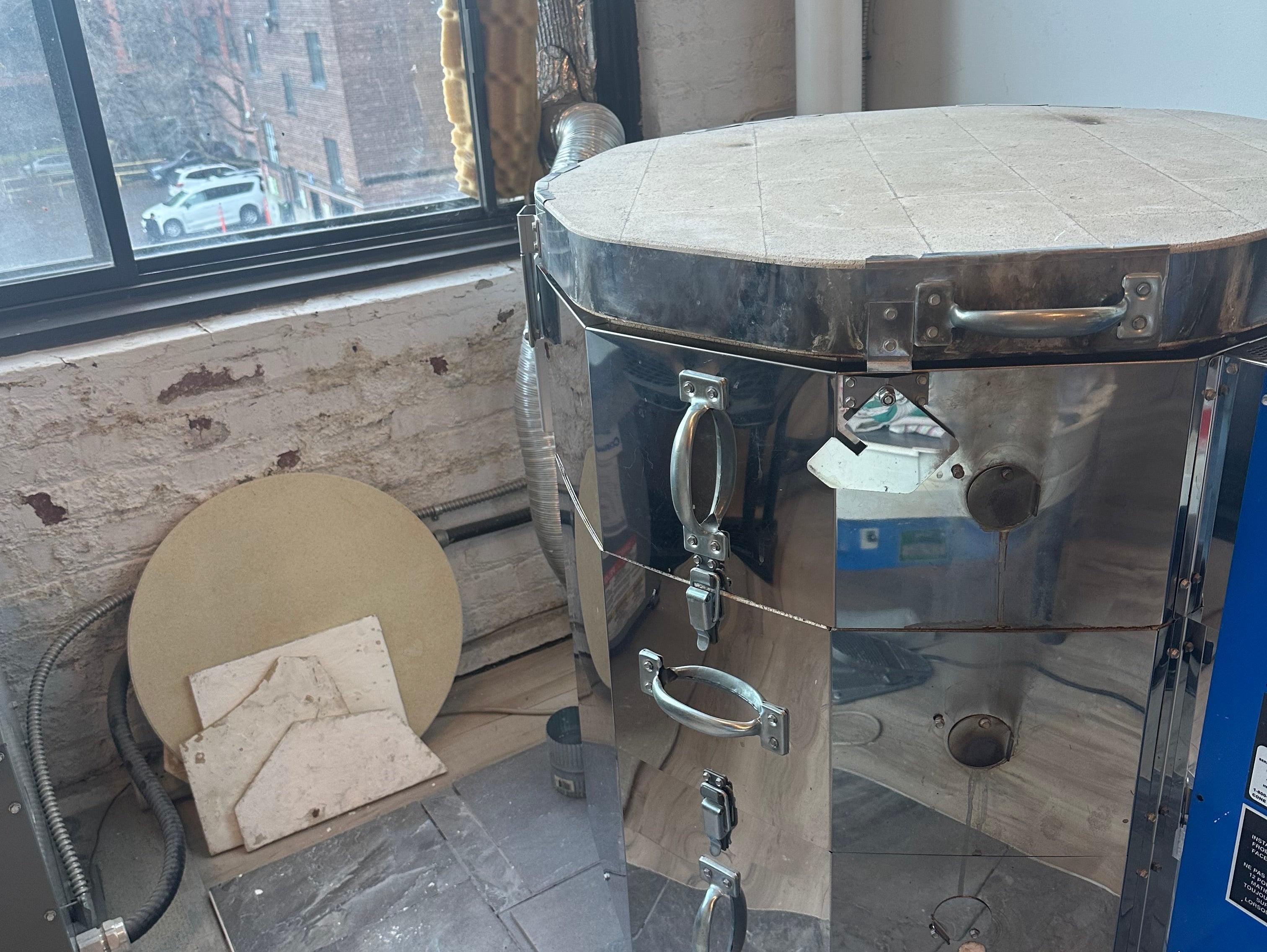 Electric kiln in a potter's studio in St-Henri neighborhood in Montreal.